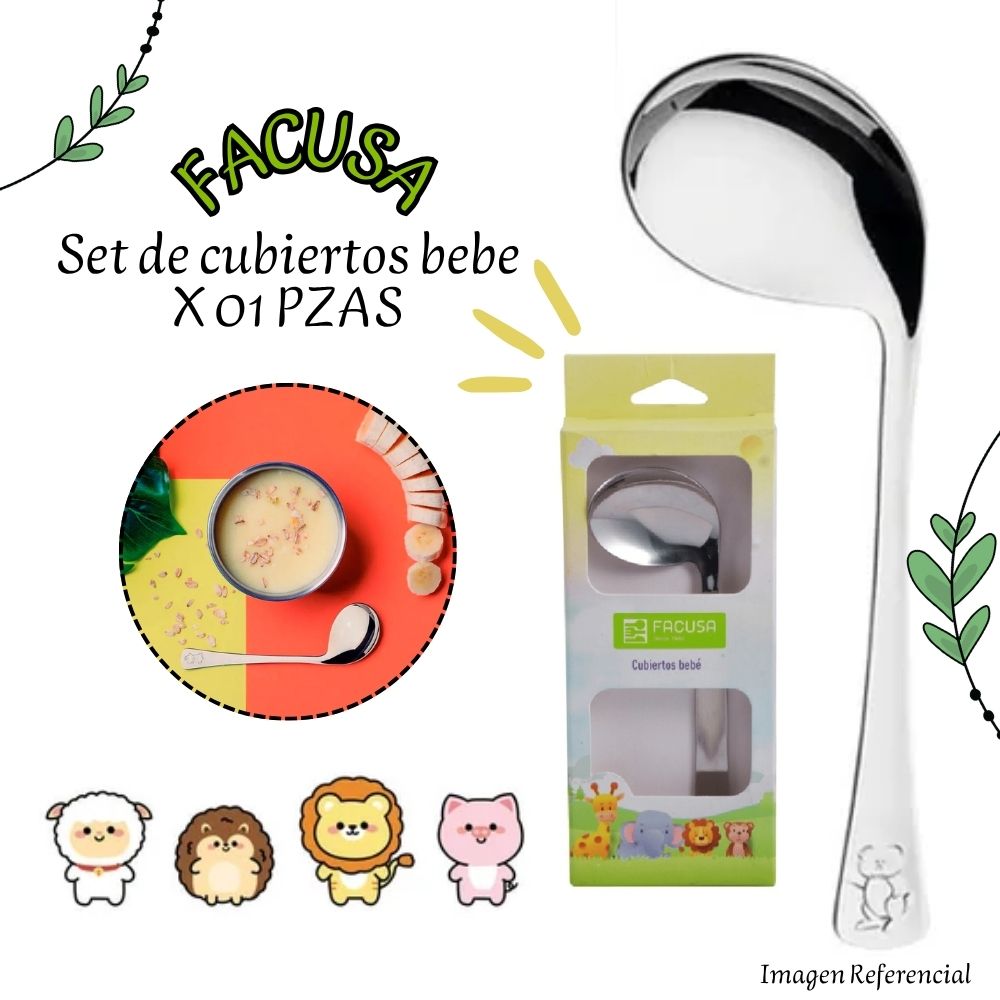 SET CUBIERTOS FACUSA 723 ACERO X 01 PZAS BEBE - 1