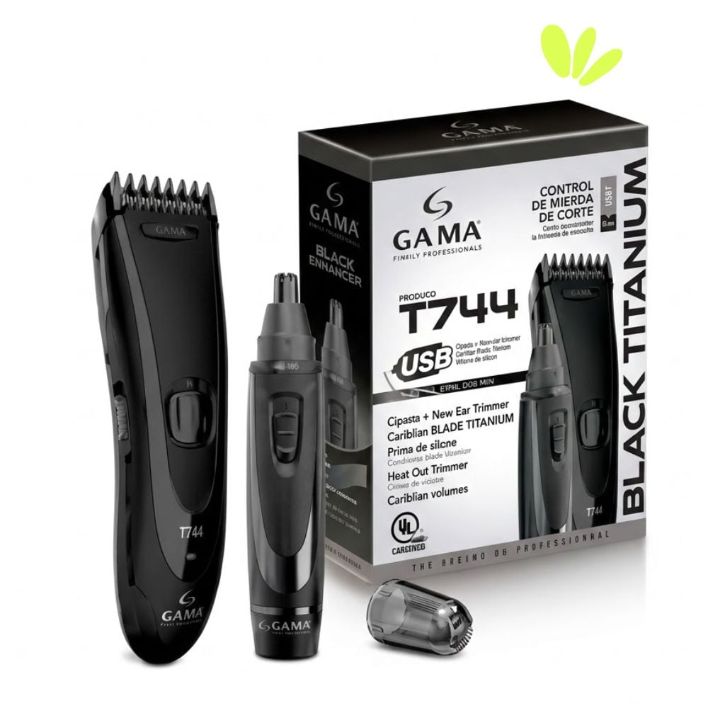 MAQUINA GAMA CLIPPER BLACK TITANIUM NASAL T744 - 5