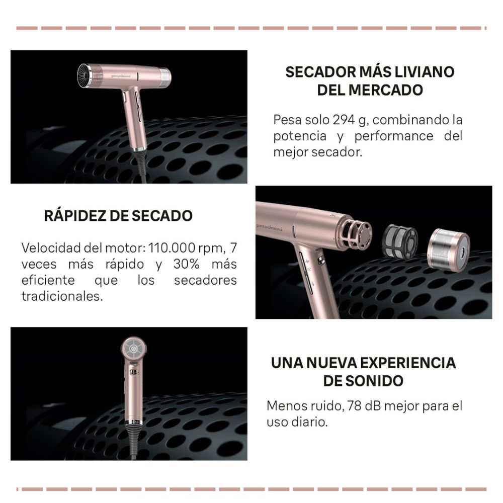SECADORA PROFESIONAL IQ3 PERFETTO PINK 220V - 5