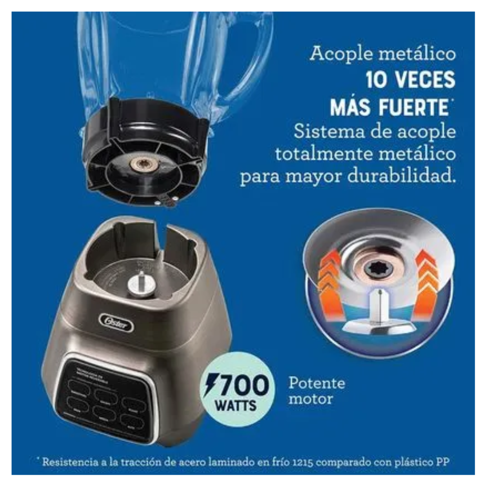 LICUADORA OSTER 1.5L CON TECNOLOGÍA REVERSIBLE + VASO - BLSTPYG1312XBG - 9