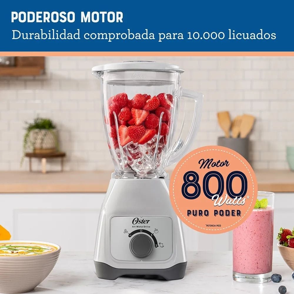 LICUADORA OSTER 1.5L DE 550W BLANCO BLSTKAG WRD 053 - 4