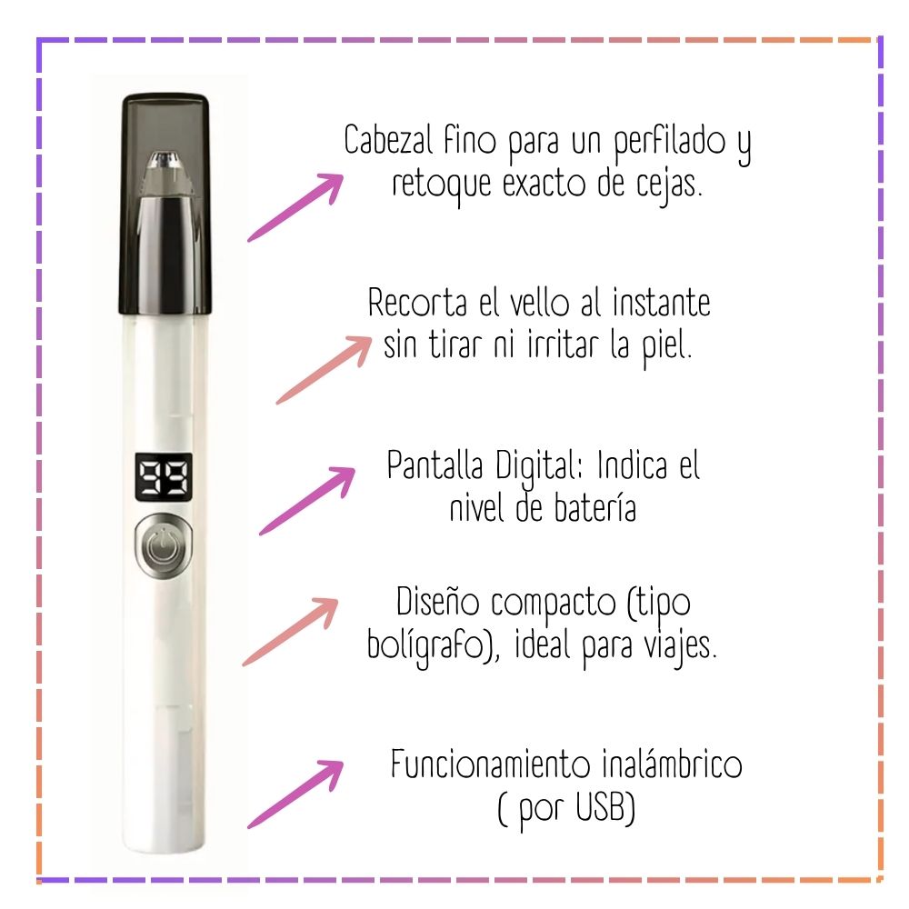 DEPILADORA DE CEJA RECARGABLE - 2
