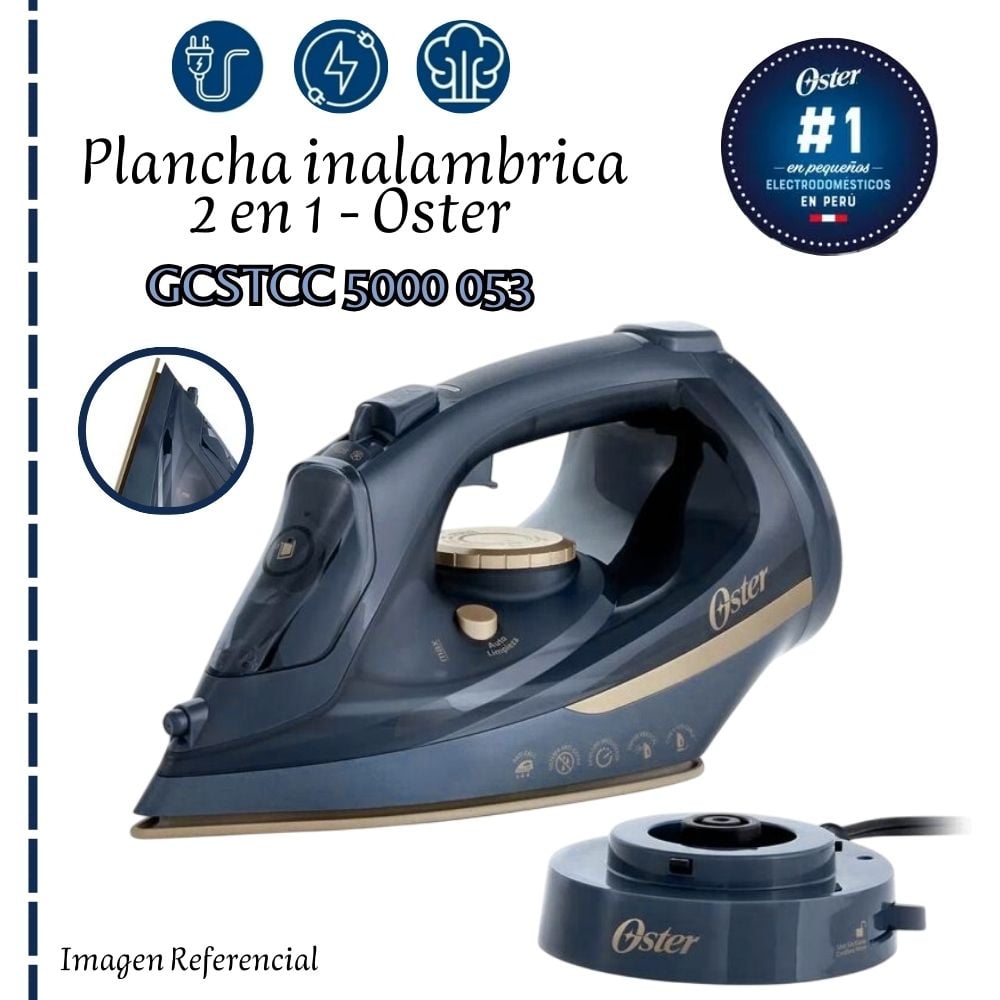 PLANCHA A VAPOR INALAMBRICA OSTER 2 EN 1 GCSTCC5000 - 1
