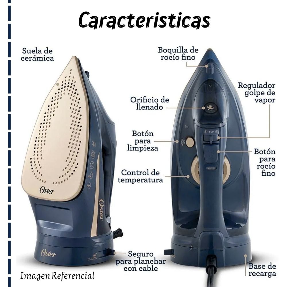 PLANCHA A VAPOR INALAMBRICA OSTER 2 EN 1 GCSTCC5000 - 2
