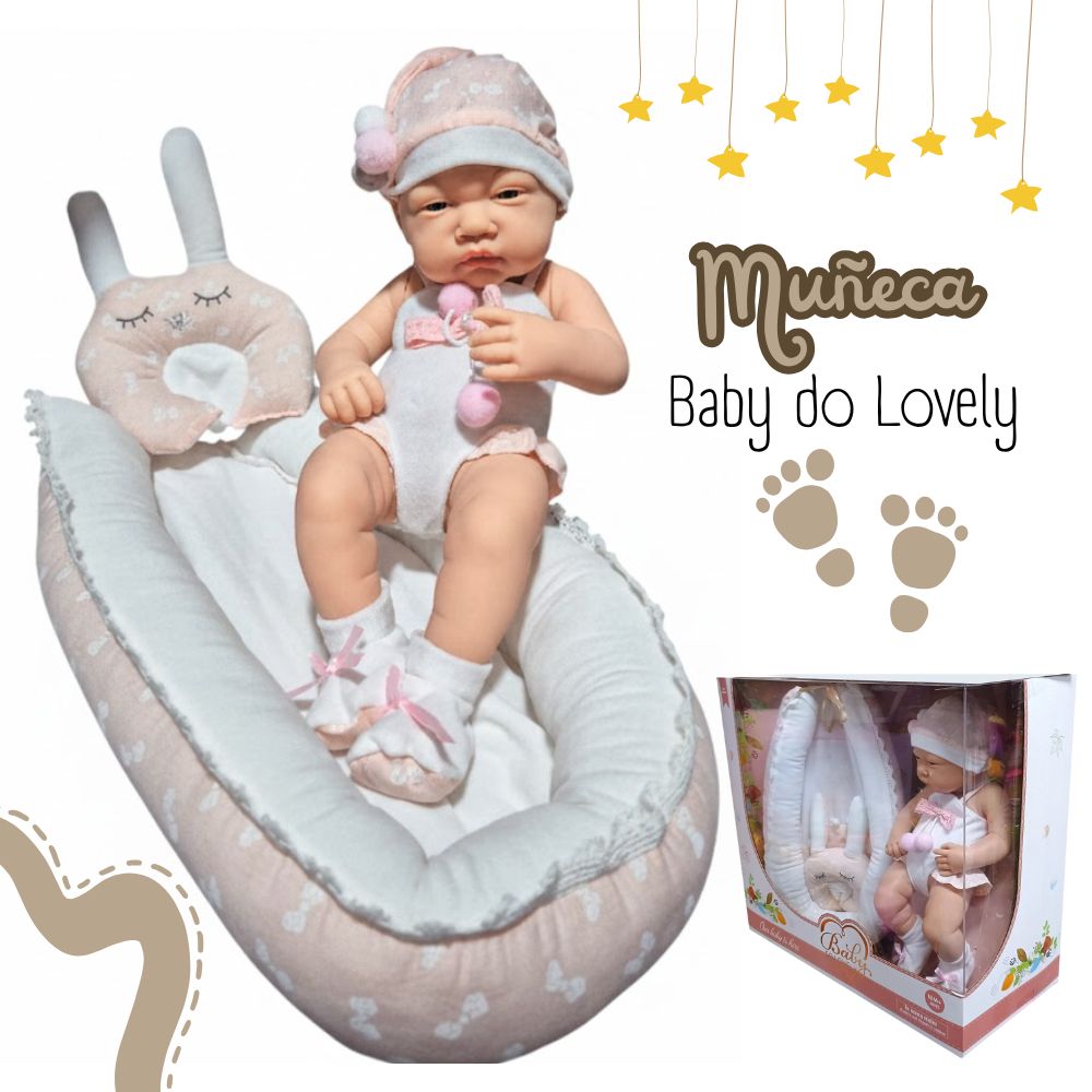 MUÑECA BABY DO LOVELY CON CUNA NIDO 1901-1 - 1