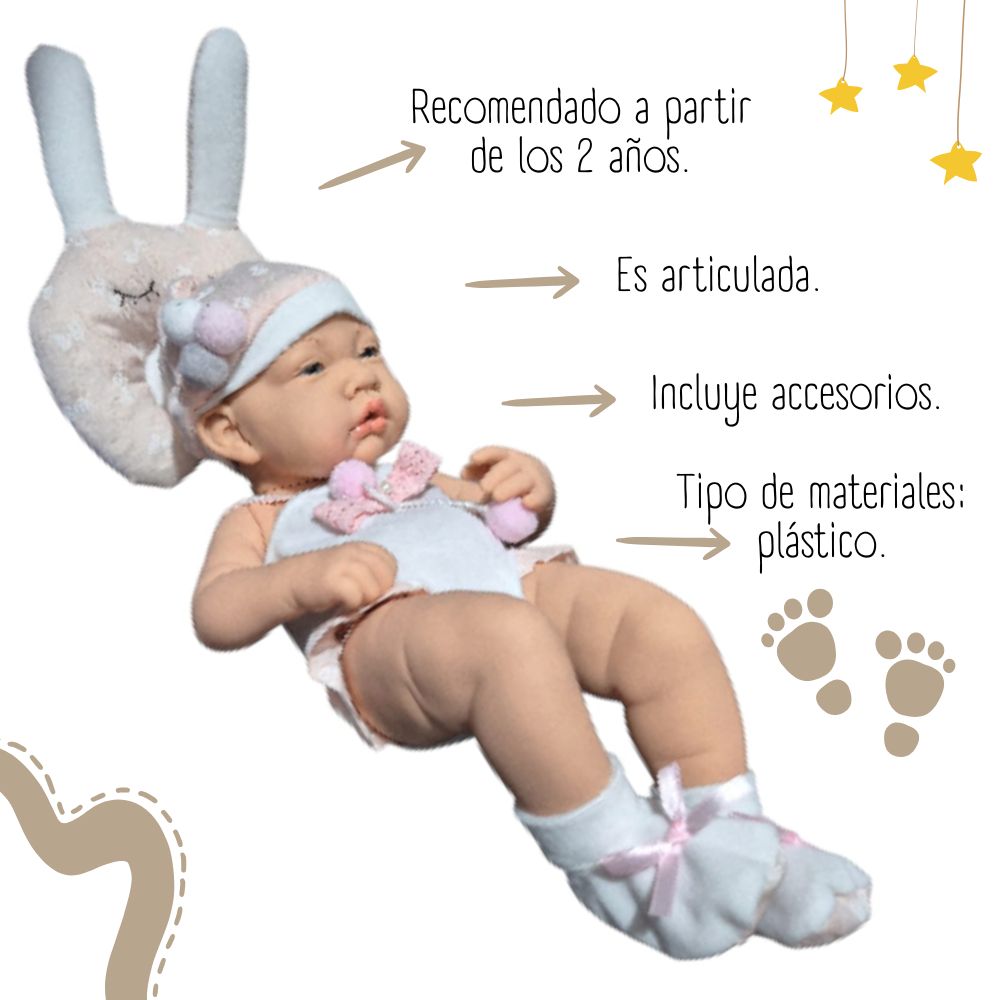 MUÑECA BABY DO LOVELY CON CUNA NIDO 1901-1 - 2