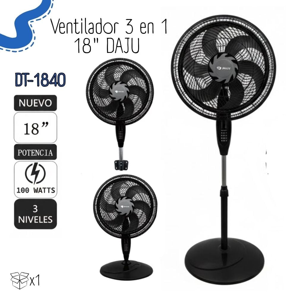 VENTILADOR 3 EN 1 DAJU 18' VT-1840 - 1