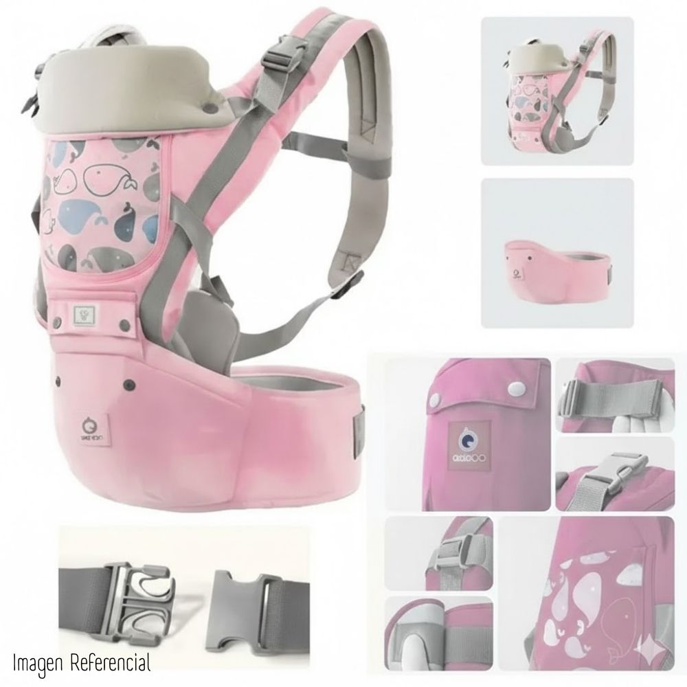 CANGURO ERGONOMICO 3 EN 1 PARA BEBÉS - ROSADO  YB-002 - 3