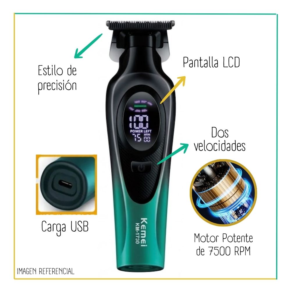 TRIMMER RECARGABLE KEMEI KM-1730 - 2