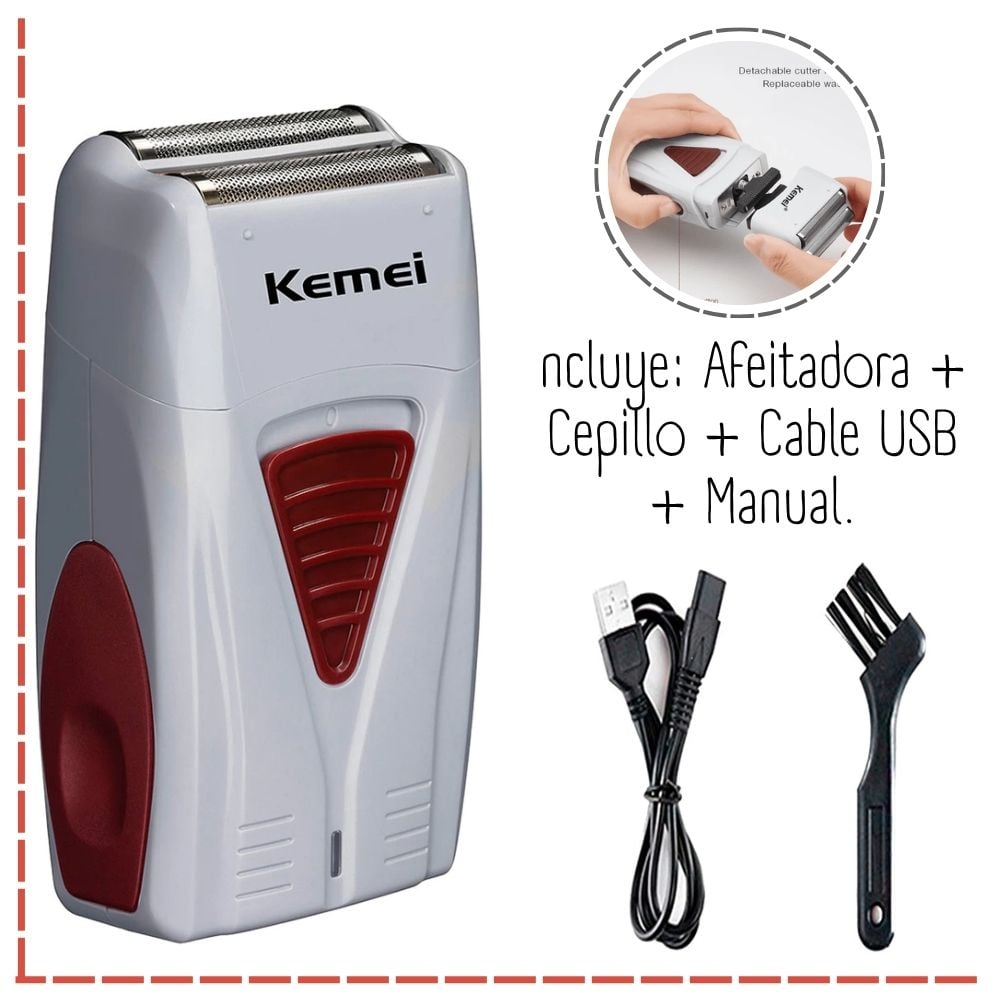 SHAVER KEMEI RECARGABLE KM-3382 - 2