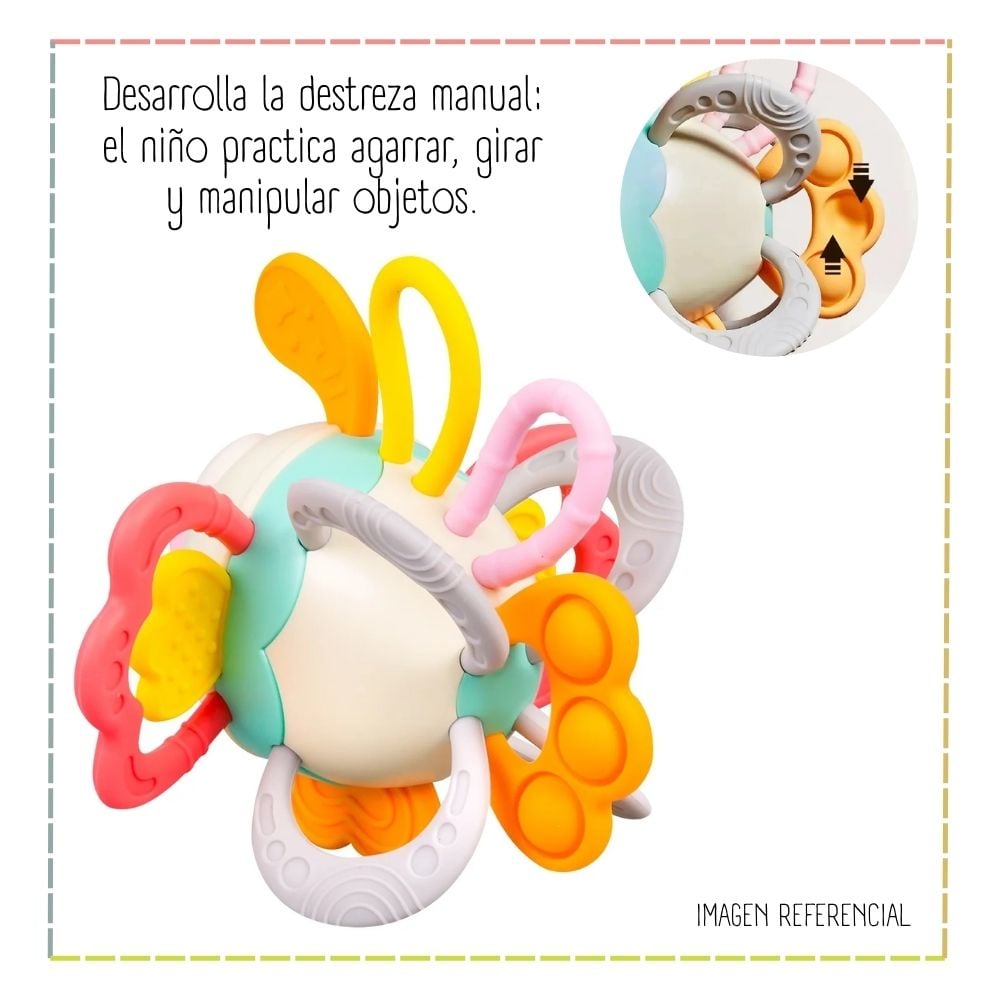 MODERDOR Y SONAJERO SENSORIAL “BABY RATTLE” EN FORMA DE PEZ - 3