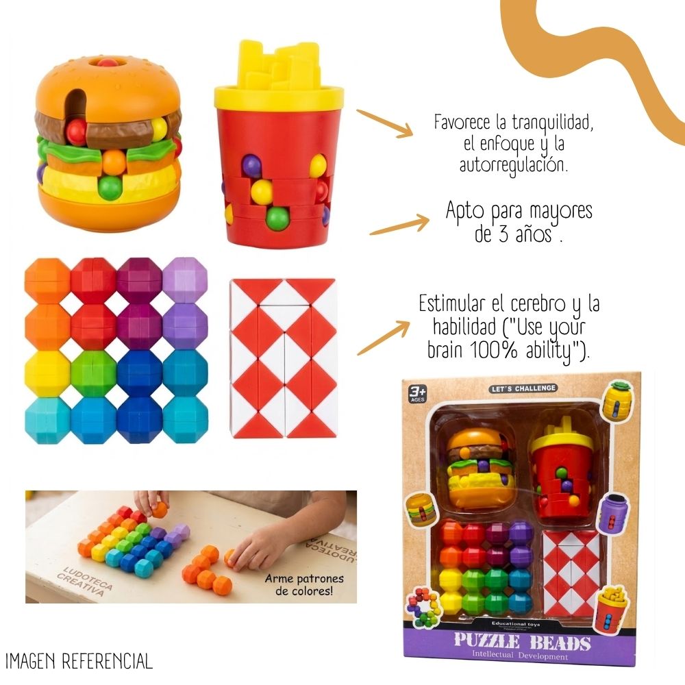 SET DE 4 JUGUETES SENSORIALES EDUCATIVOS - 2