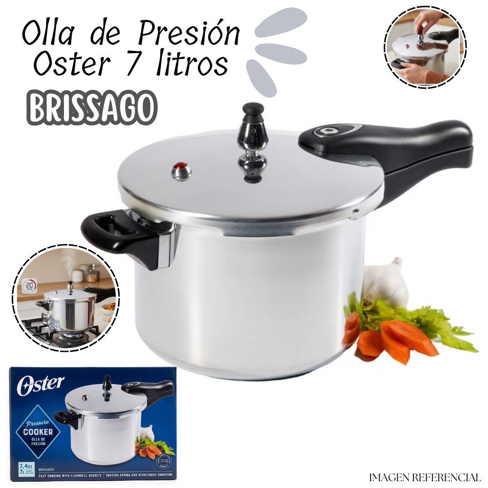OLLA A PRESIÓN OSTER BRISSAGO DE 7 LITROS - 1