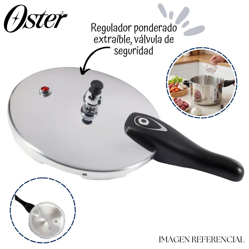 OLLA A PRESIÓN OSTER BRISSAGO DE 7 LITROS - 3