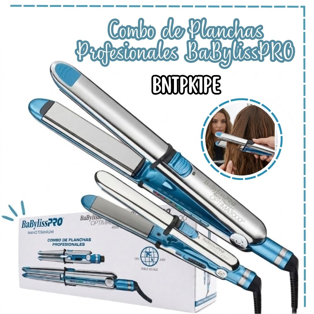 COMBO PLANCHAS PROFESIONALES PRO ÓPTIMA 2000 Y ÓPTIMA 3000 BABYLISSPRO - 1
