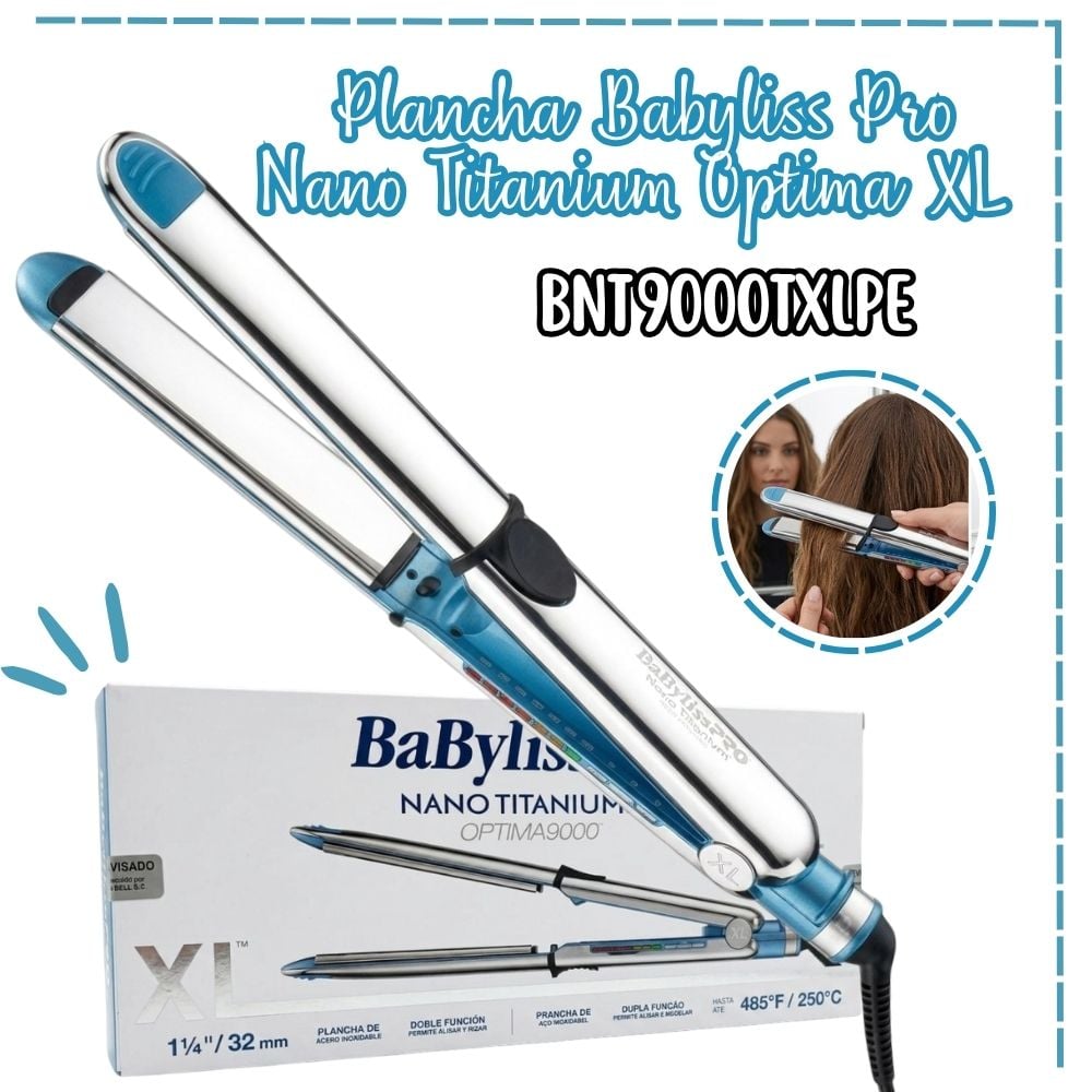 PLANCHA BABYLISSPRO OPTIMA 9000 XL NANOTITANIUM 1 1/4″ - 1