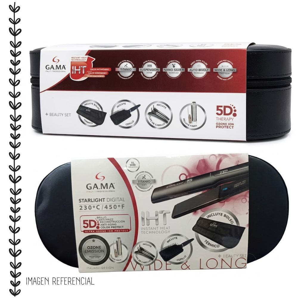 PLANCHA STARLIGHT DIG IHT 5D TITANIO GAMA – MALETA - 5