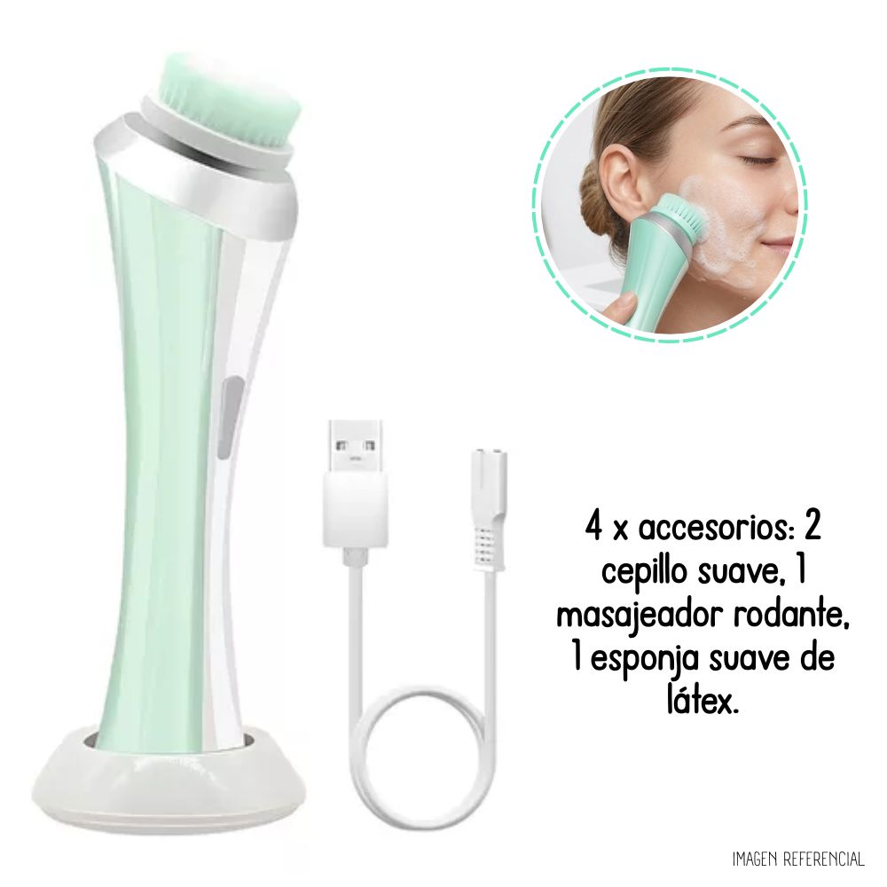 MASAJEADOR Y LIMPIADOR FACIAL 3 EN 1 RECARGABLE GBL-737 - 3