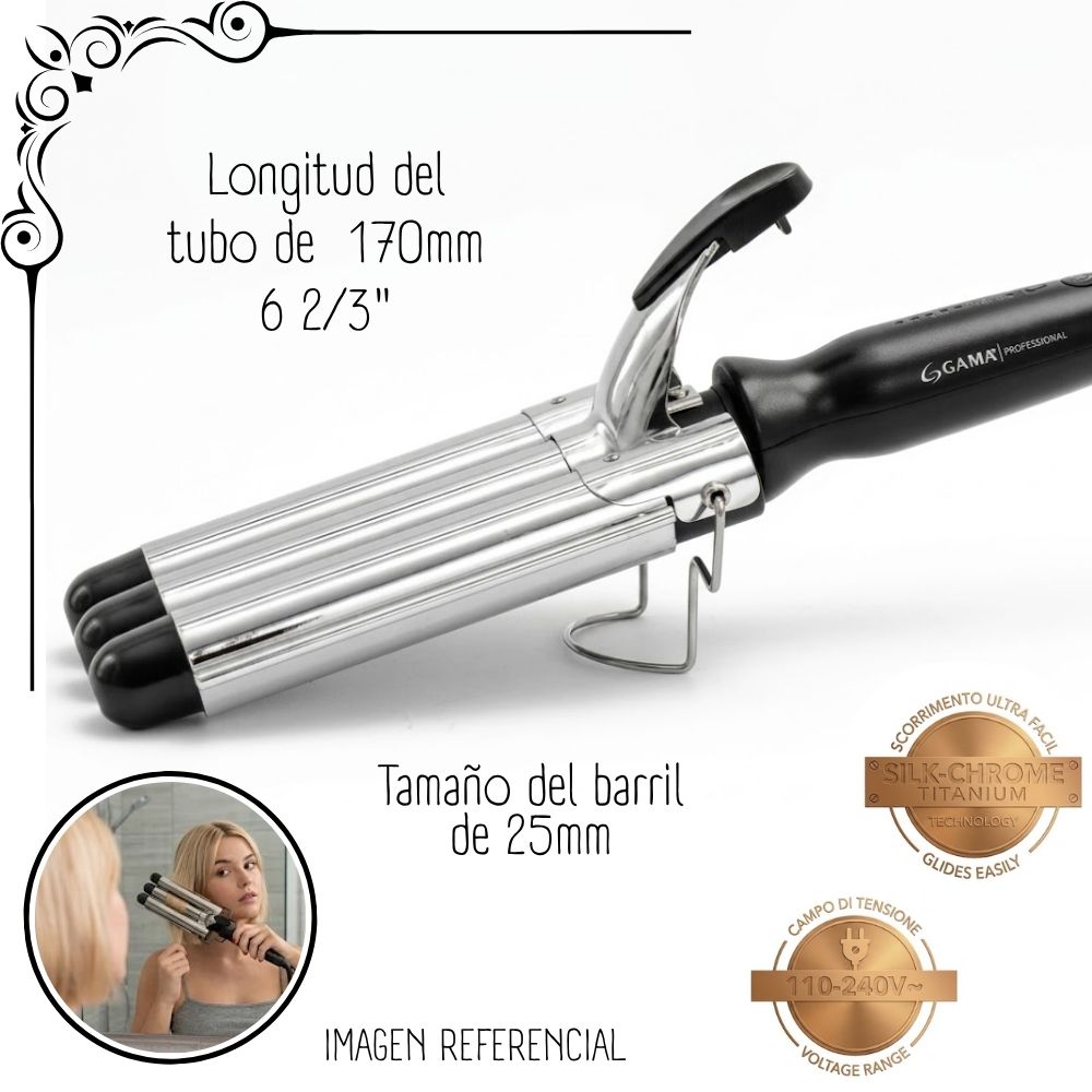RIZADORA GAMA DE 3 TUBOS TITANIO – TRIFERRO - 2