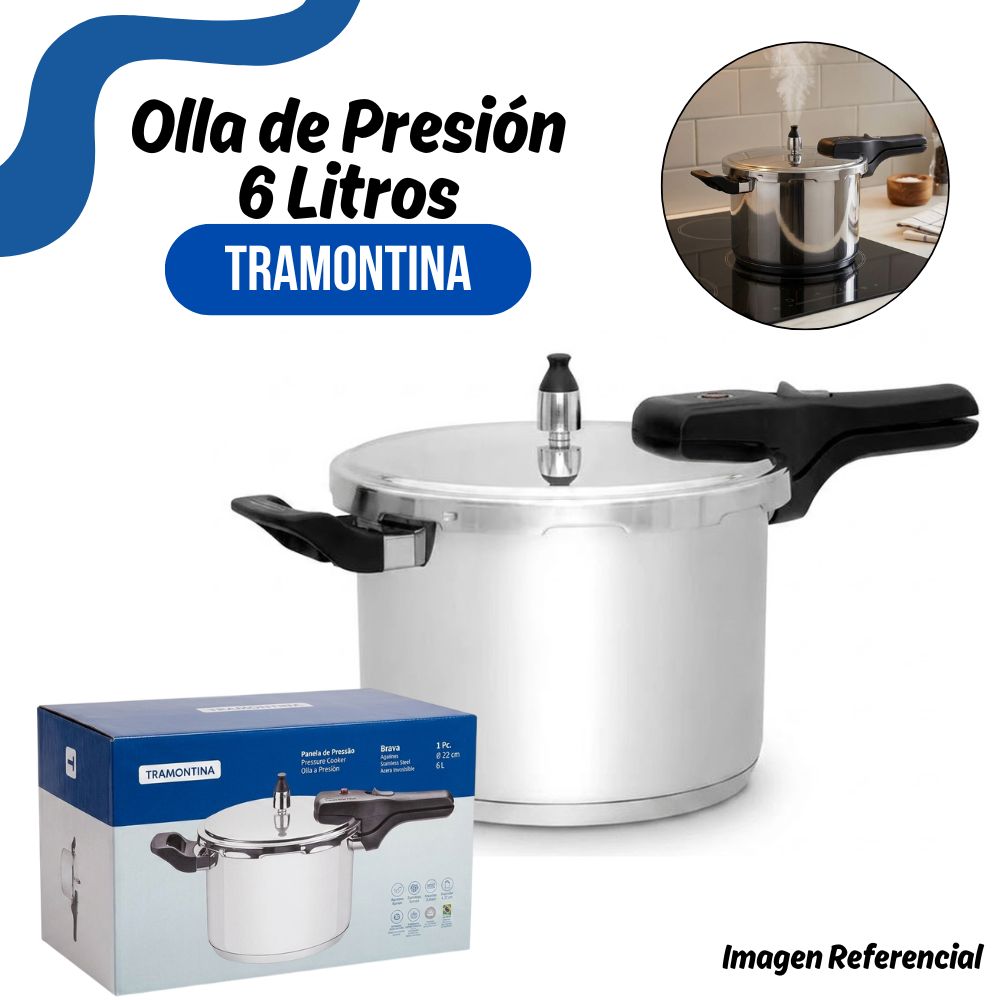 OLLA A PRESIÓN 6L TRAMONTINA - 1