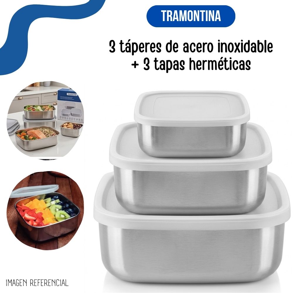 JUEGO SET TAPER DE ACER INO. X3 CON TAPA FREEZINOX - 2