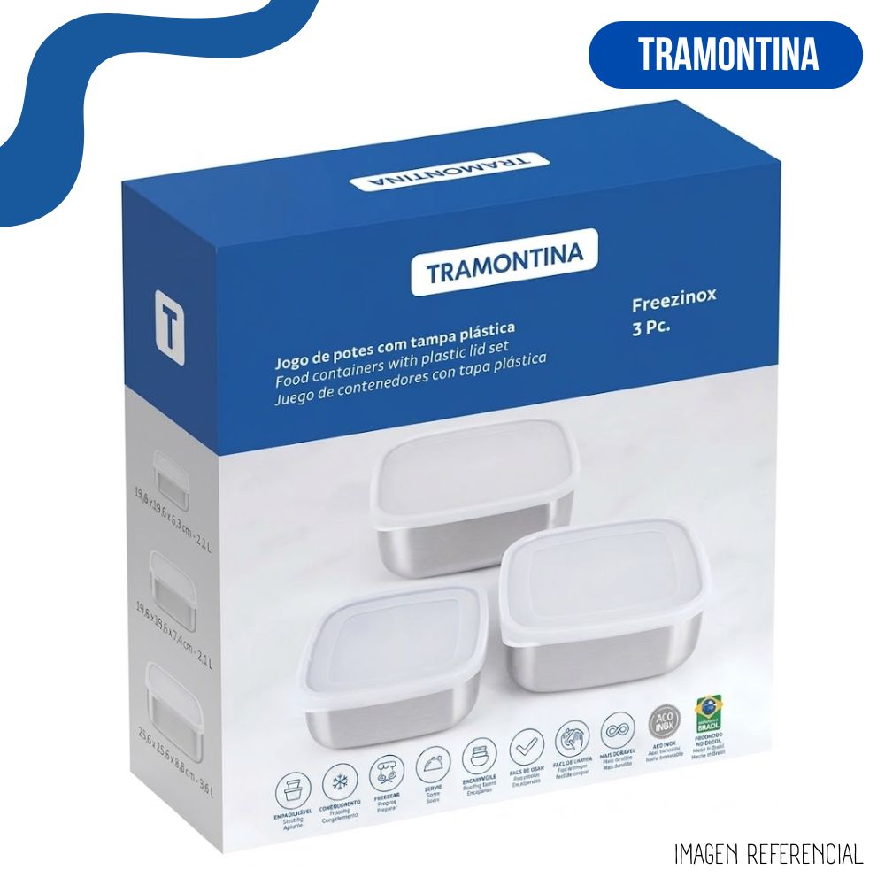 JUEGO SET TAPER DE ACER INO. X3 CON TAPA FREEZINOX - 4