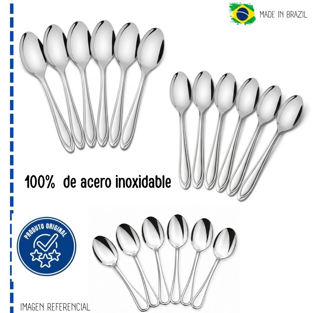 JUEGO DE CUBIERTOS FAQUEIRO DE ACERO INOXIDABLE TRAMONTINAS 42 PZAS - 3