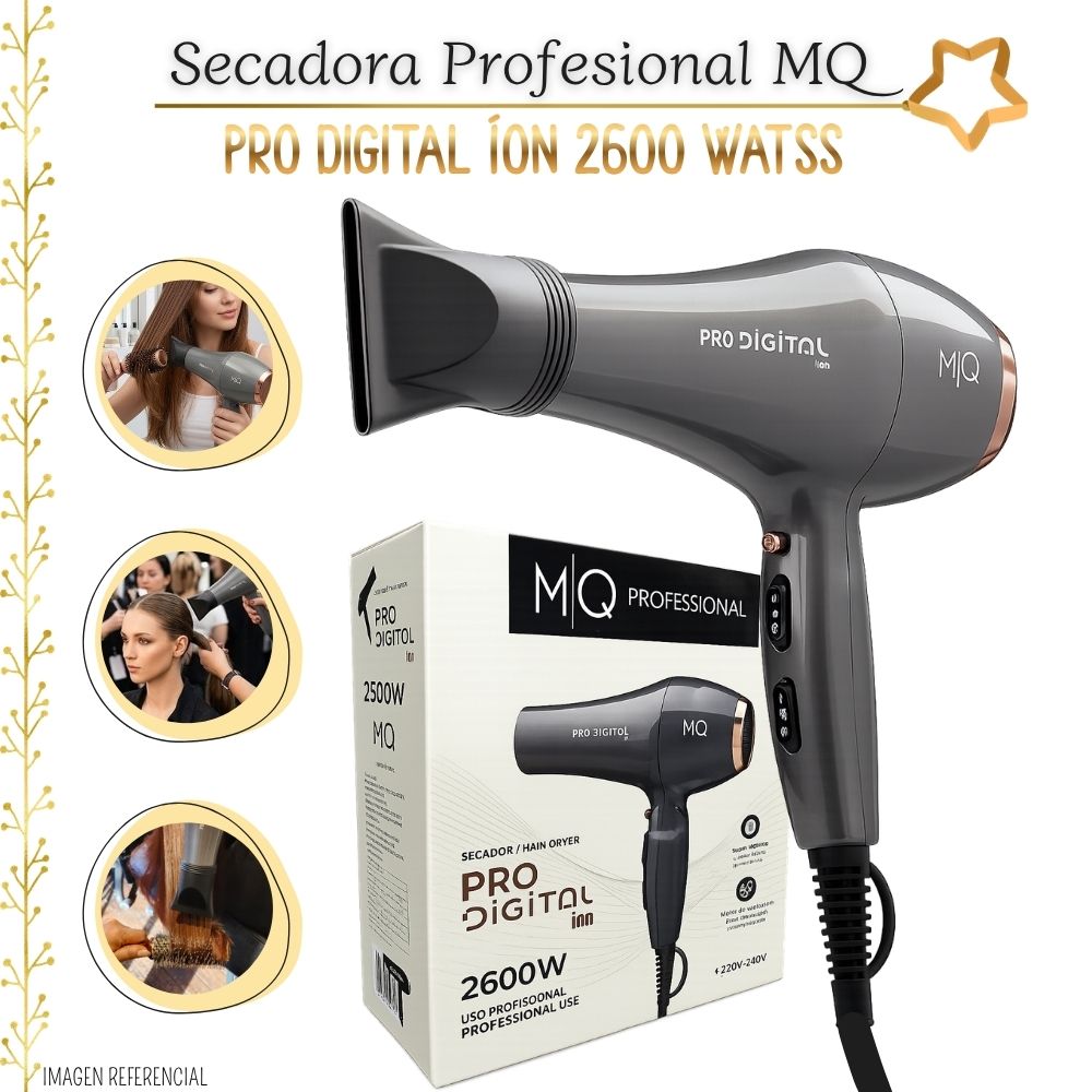 SECADOR PROFESIONAL DE CABELLO MQ PRO DIGITAL - 2600W - 1