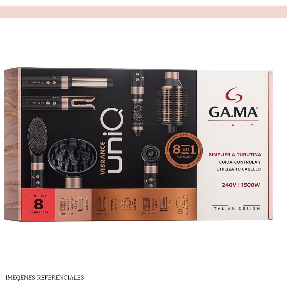 CEPILLO MODELADOR GAMA UNIQ 8 EN 1 VIBRANCE - 9