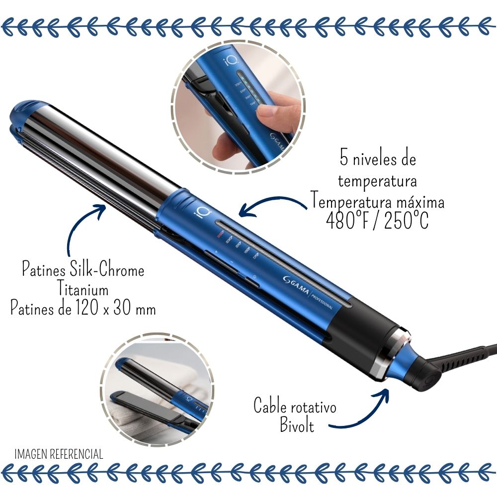 PLANCHA ALISADORA GAMA PROFESIONAL IQ PERFETTO LED OXY-ACTIVE BLUE BIVOLT - BECHS0000002875 - 2