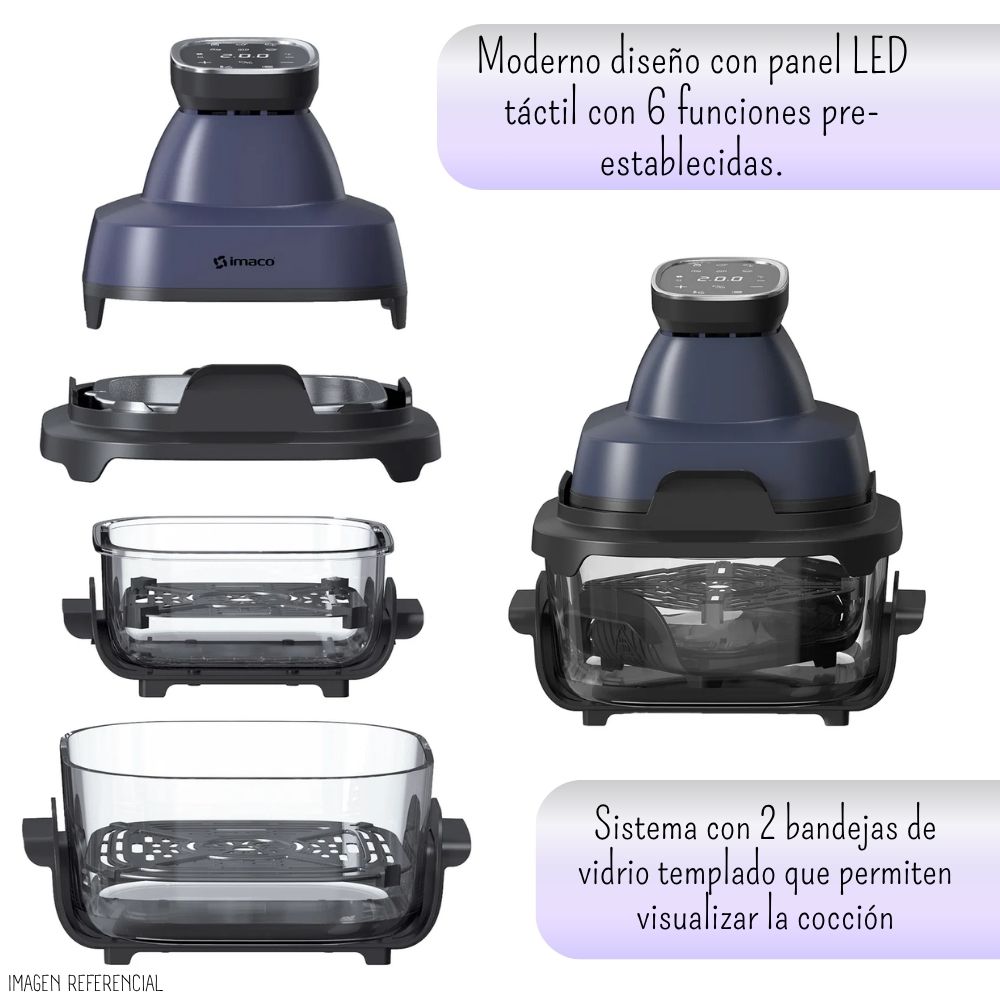 FREIDORA DE AIRE IMACO DUAL GLASS PRO 6 L – AF1524VD - 2