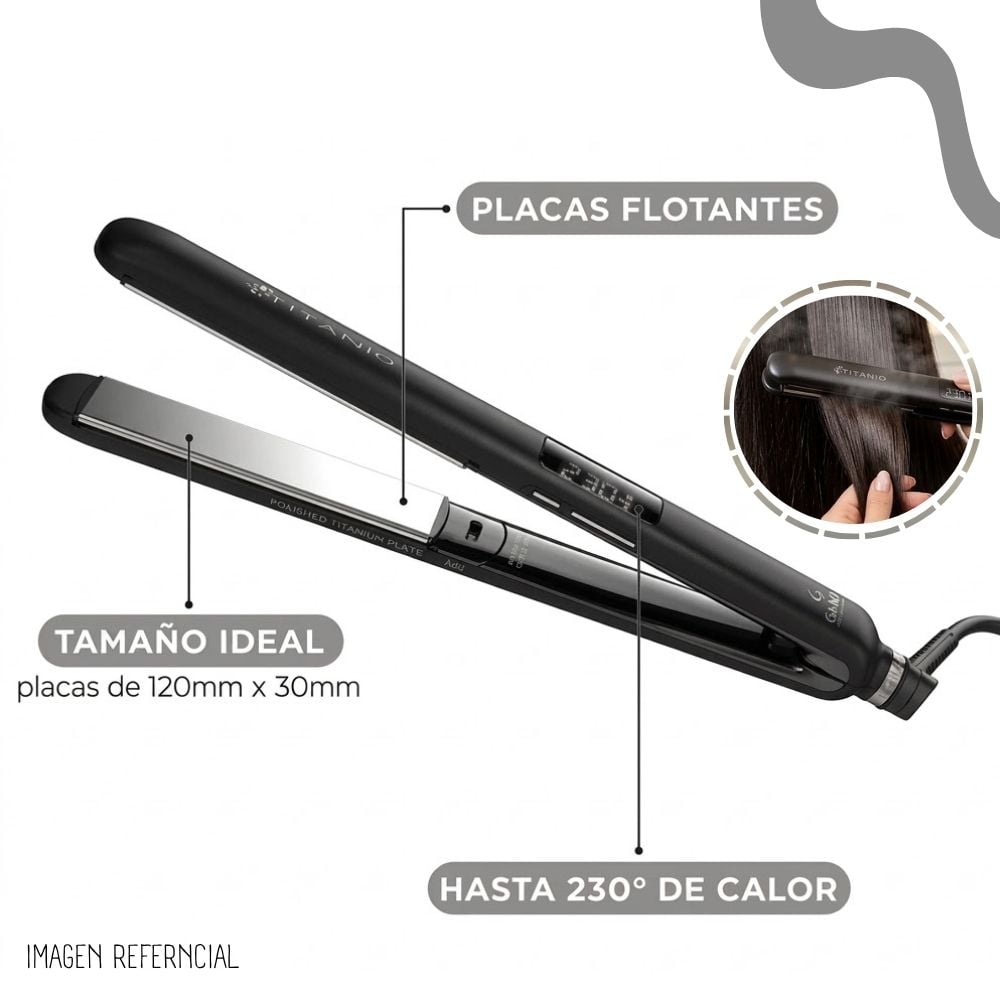 PLANCHA DE CABELLO GAMA TITANO CP14 4D - 3