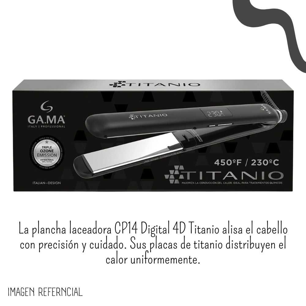 PLANCHA DE CABELLO GAMA TITANO CP14 4D - 5