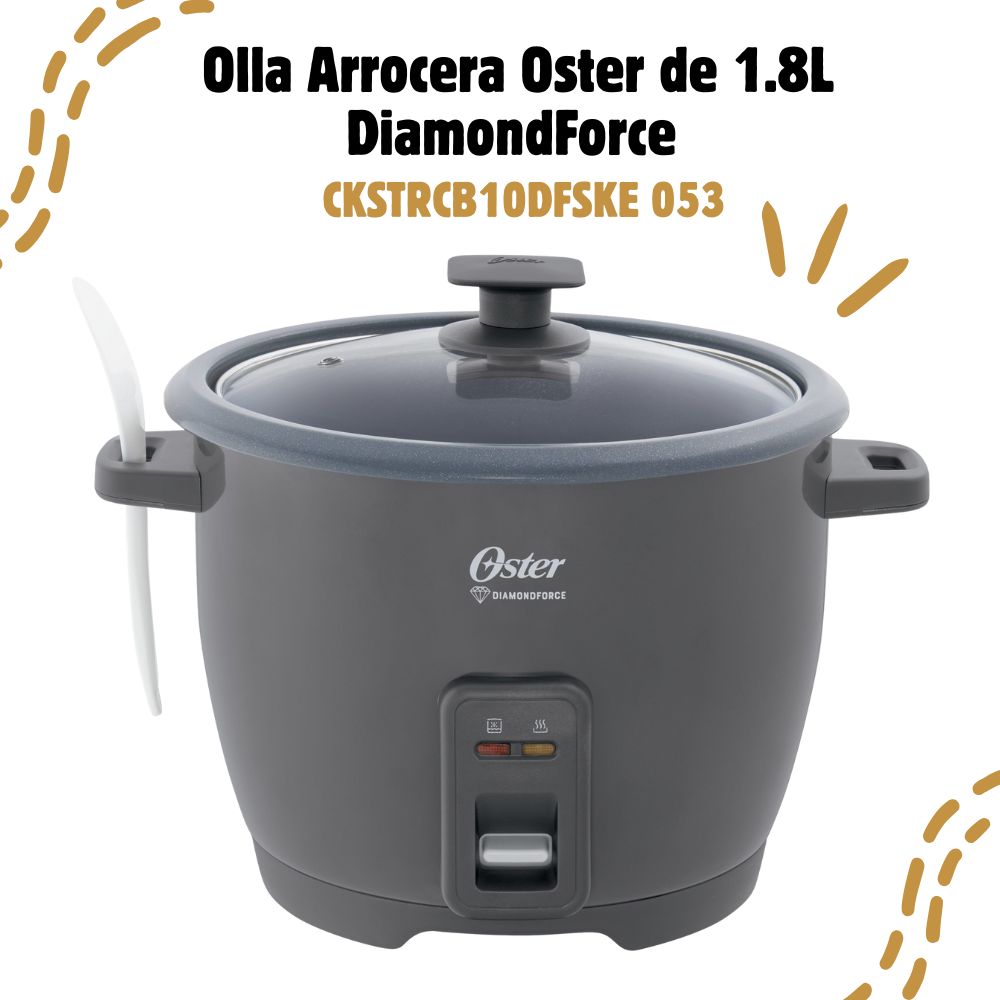 OLLA ARROCERA OSTER DE 10 TAZAS DIAMONDFORCE - CKSTRCB10DFBLK 053 - 1