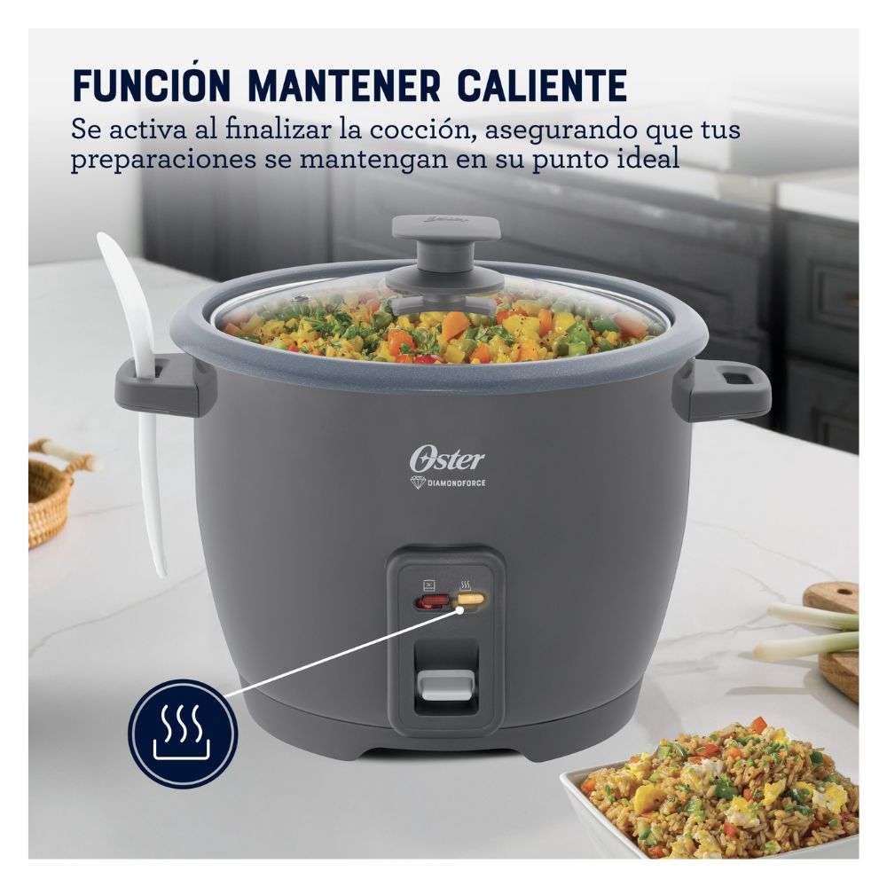 OLLA ARROCERA OSTER DE 10 TAZAS DIAMONDFORCE - CKSTRCB10DFBLK 053 - 4