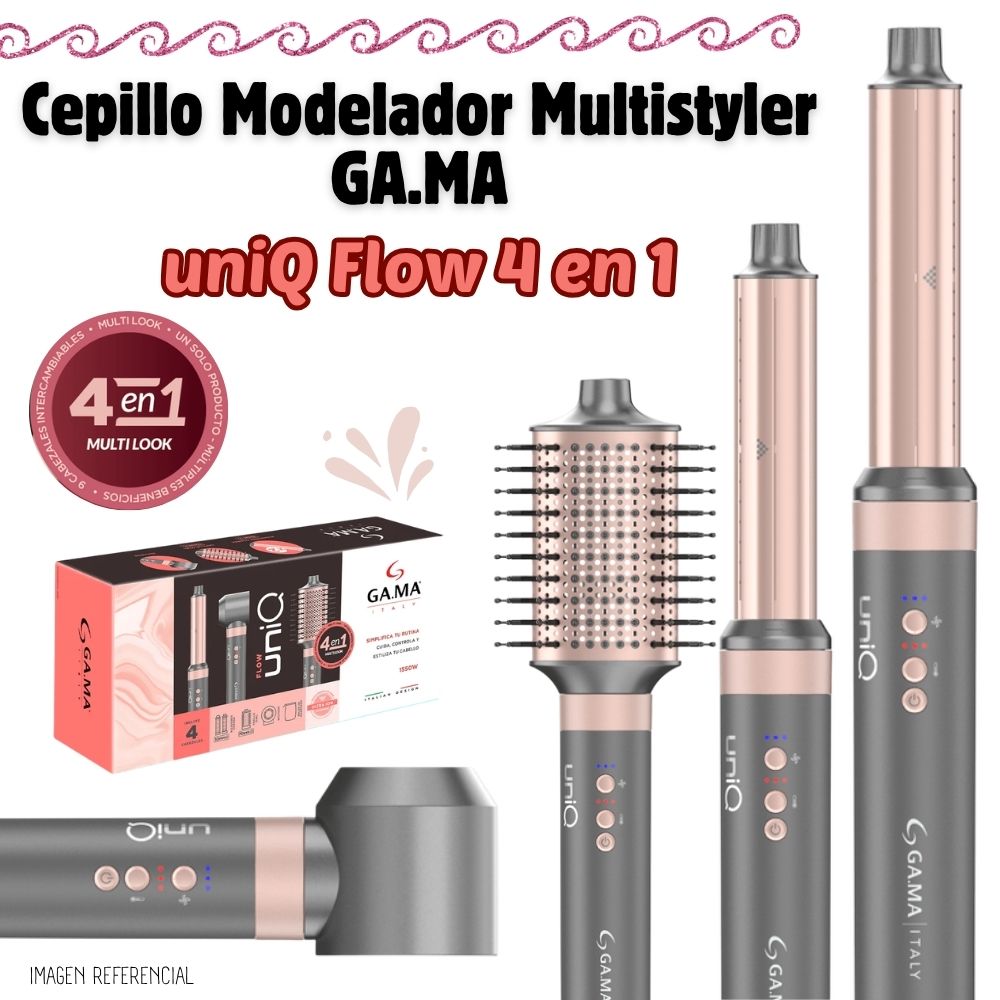 CEPILLO MODELADOR MULTISTYLER GA.MA UNIQ FLOW 4 EN 1 - HDCBR0000000666 EL CEPILLO SECADOR MULTISTYL - 1