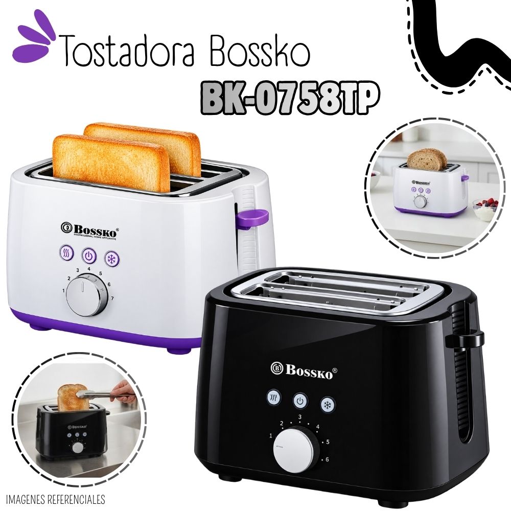 TOSTADOR ELÉCTRICO BOSSKO BK-0758TP - 1