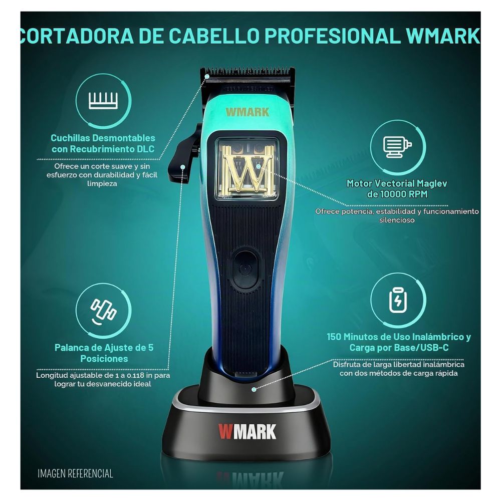 MAQUINA CORTADORA DE CABELLO WMARK CON MOTOR VECTORIAL POLAR - NG-X1POLAR - 3