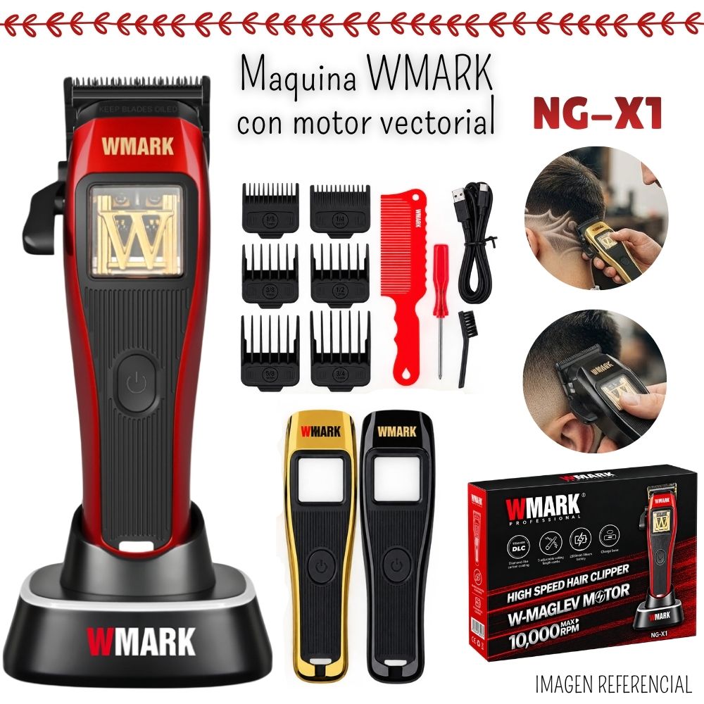 MAQUINA CORTADORA DE CABELLO WMARK CON MOTOR VECTORIAL -NGX1 - 1