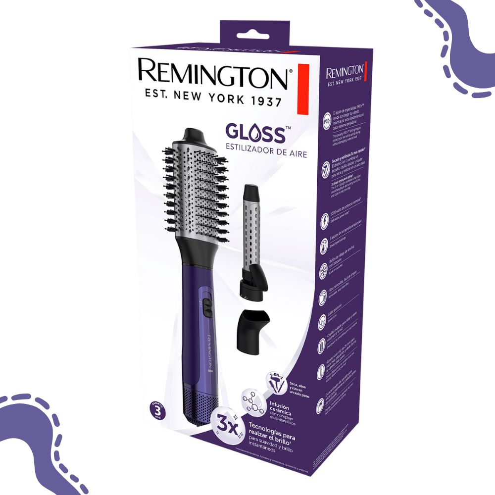 CEPILLO SECADOR REMINGTON GLOSS 3 EN 1 - AS9350 - 7