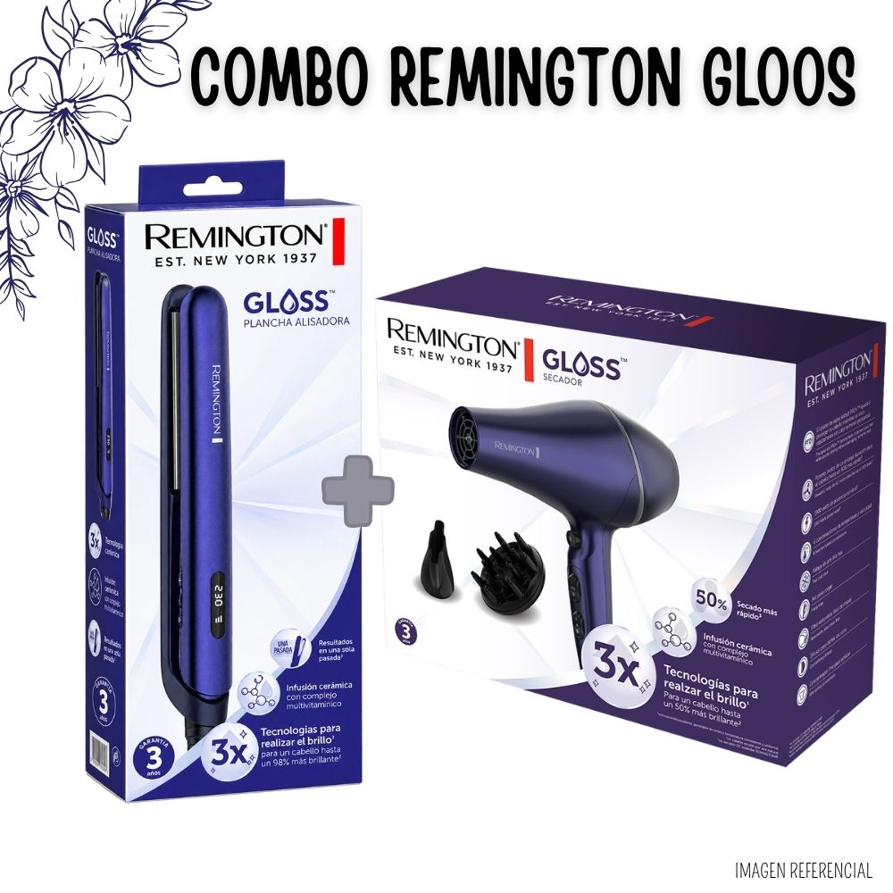 COMBO REMIGTON SECADORA GLOSS AC9350 + ALISADORA GLOSS S9350 - 3