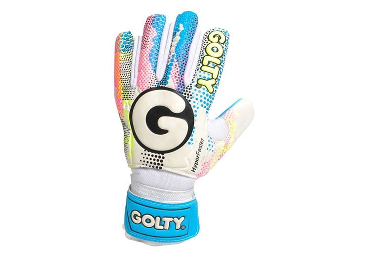 GOLTY GUANTE DE FUTBOL HYPERFASTER T10 BLANCO/AZUL - TALLA 10 - 1