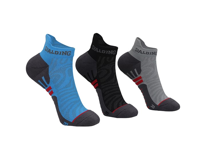 SPALDING CALCETINES DEPORTIVO CORTO GRIS/AZUL/NEGRO 40-45 TRIPACK - 1