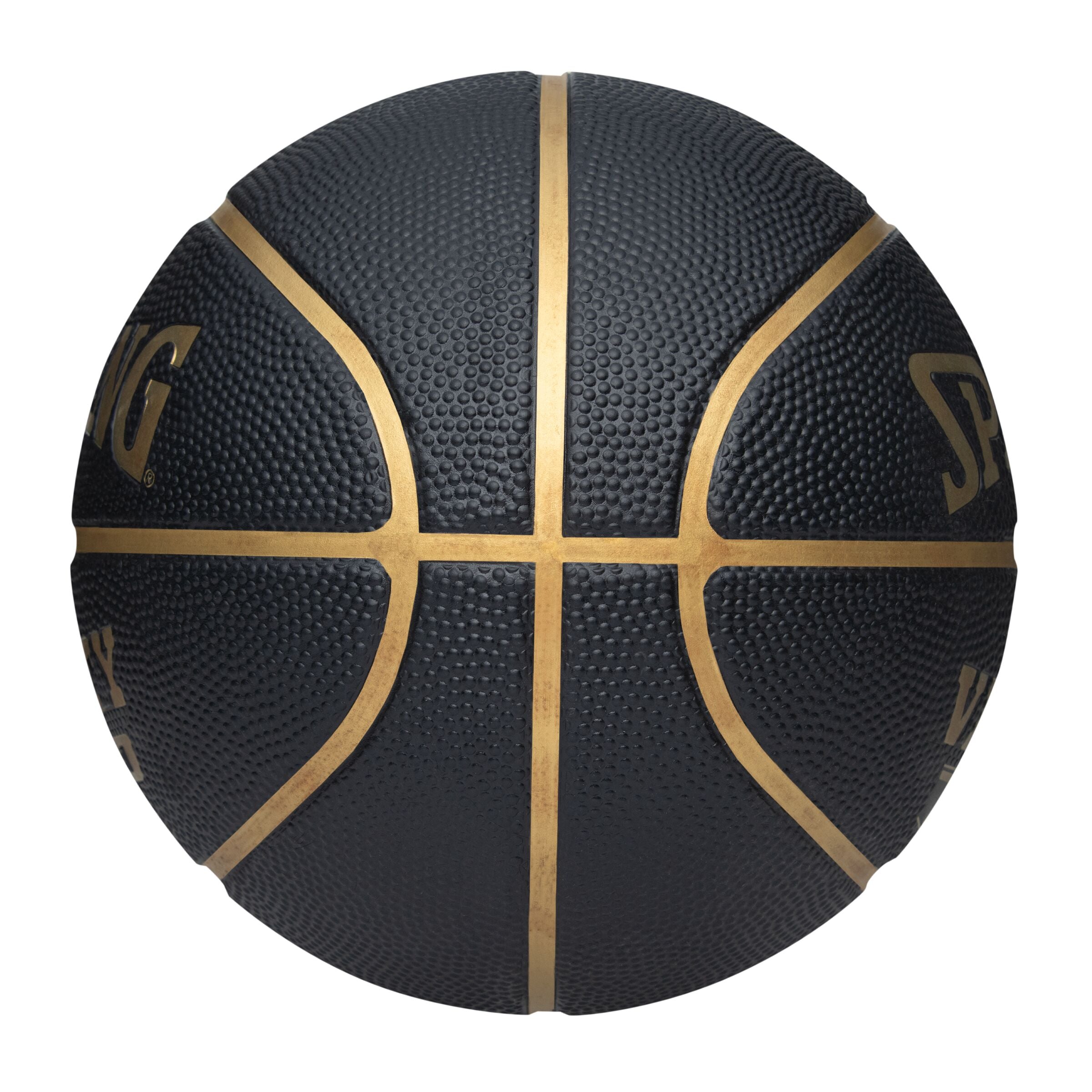 PELOTA BÁSKET SPALDING TF-150 VARSITY NEGRO/DORADO TALLA 7 - 2