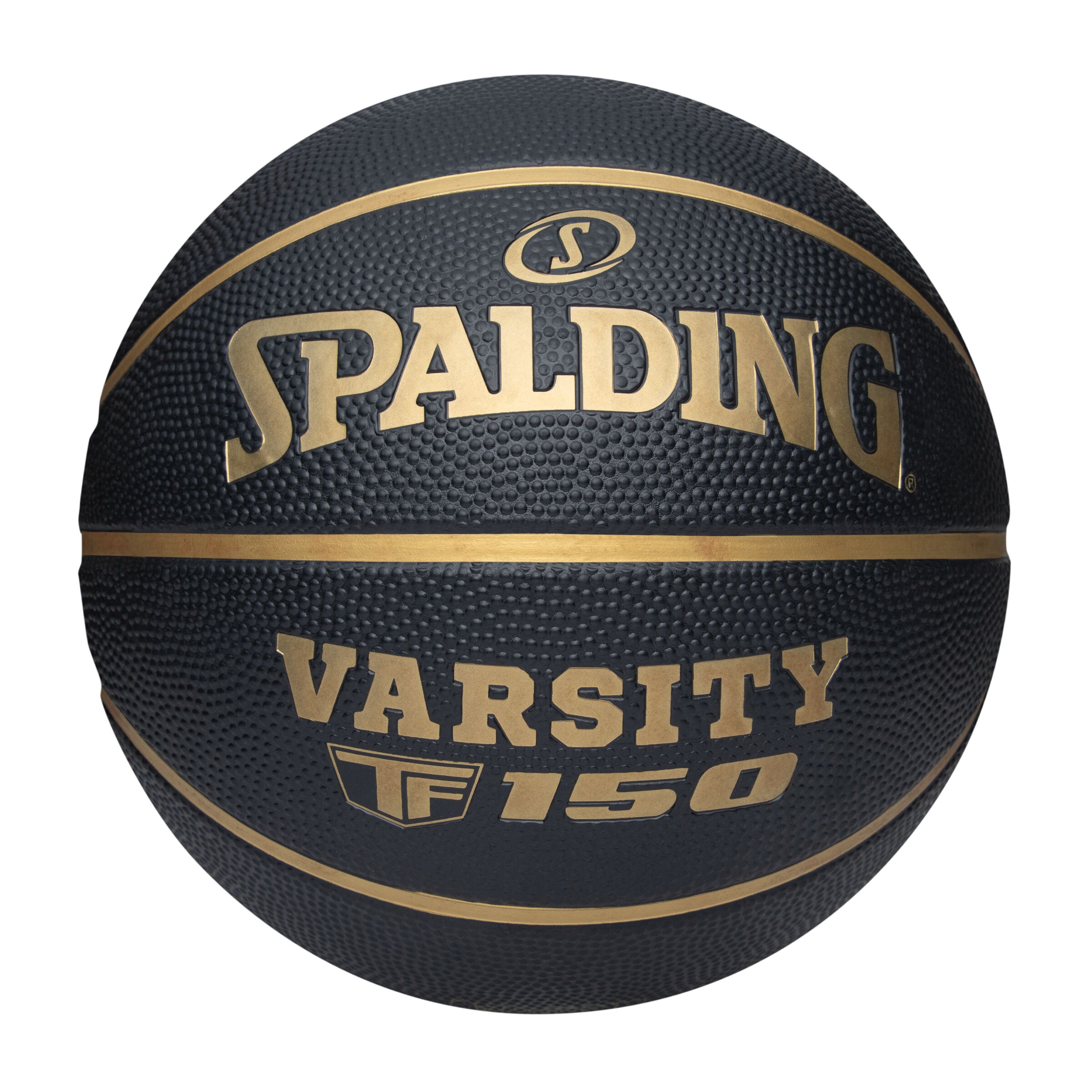 PELOTA BÁSKET SPALDING TF-150 VARSITY NEGRO/DORADO TALLA 7 - 3