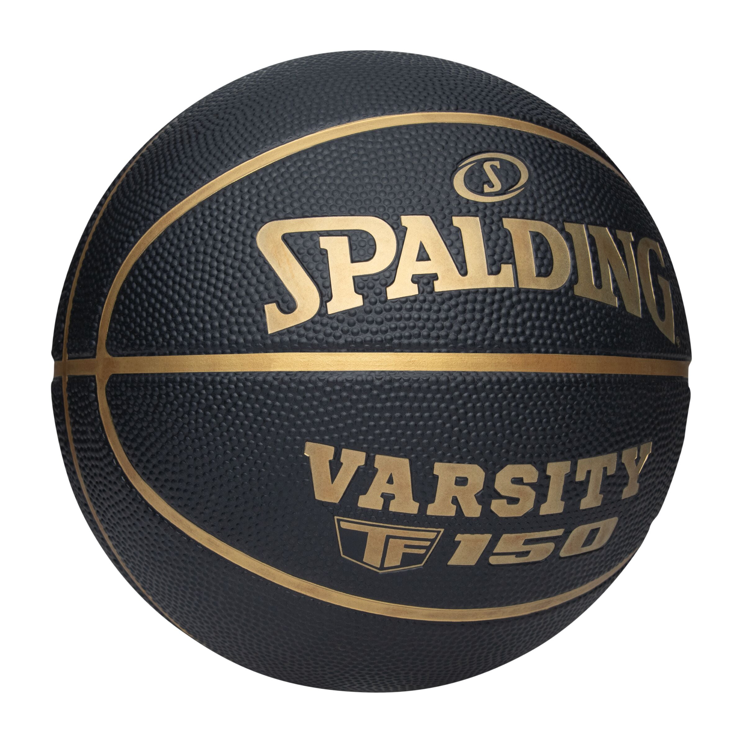 PELOTA BÁSKET SPALDING TF-150 VARSITY NEGRO/DORADO TALLA 7 - 4