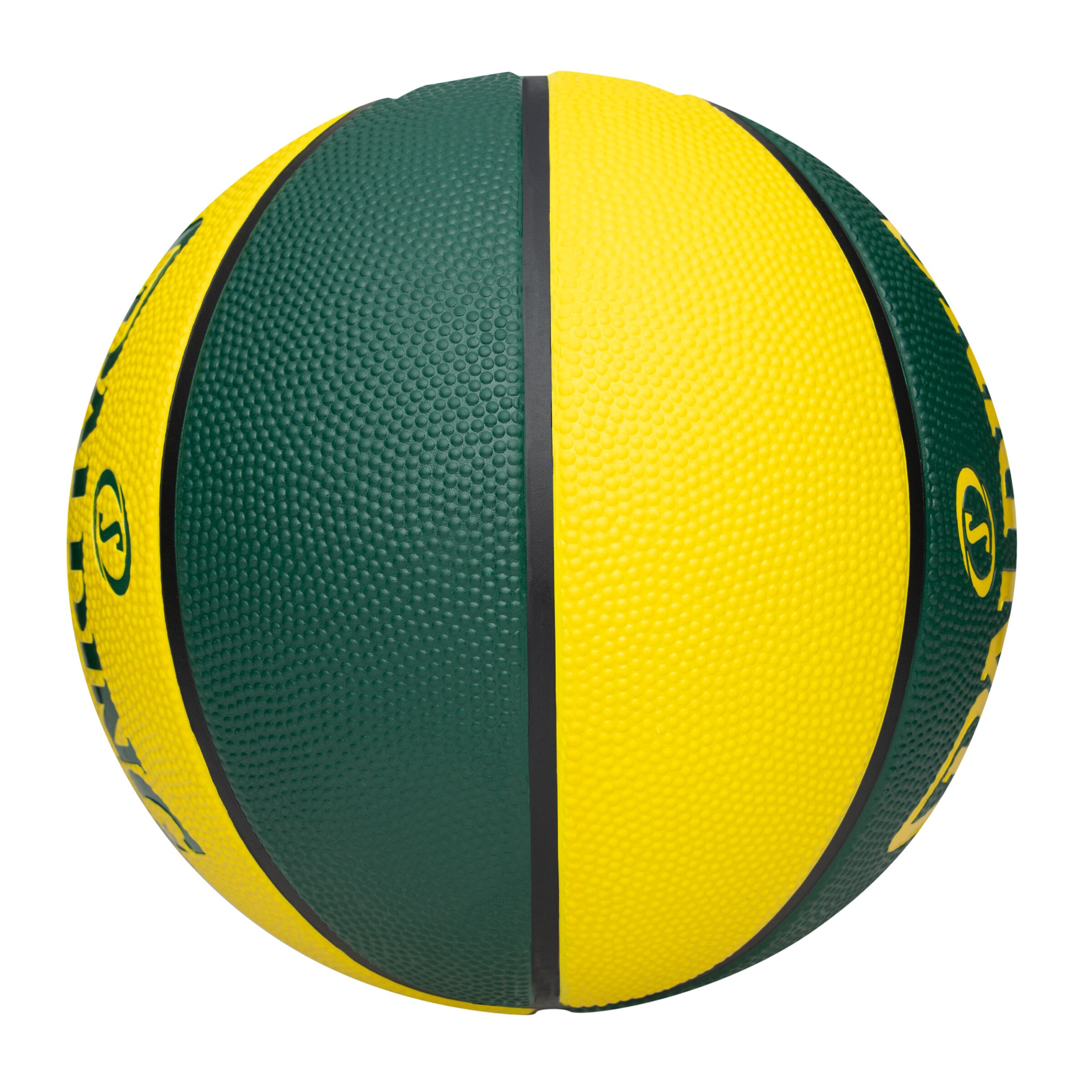 PELOTA BÁSKET SPALDING TF-150 VARSITY VERDE/AMARILLO TALLA 7 - 5