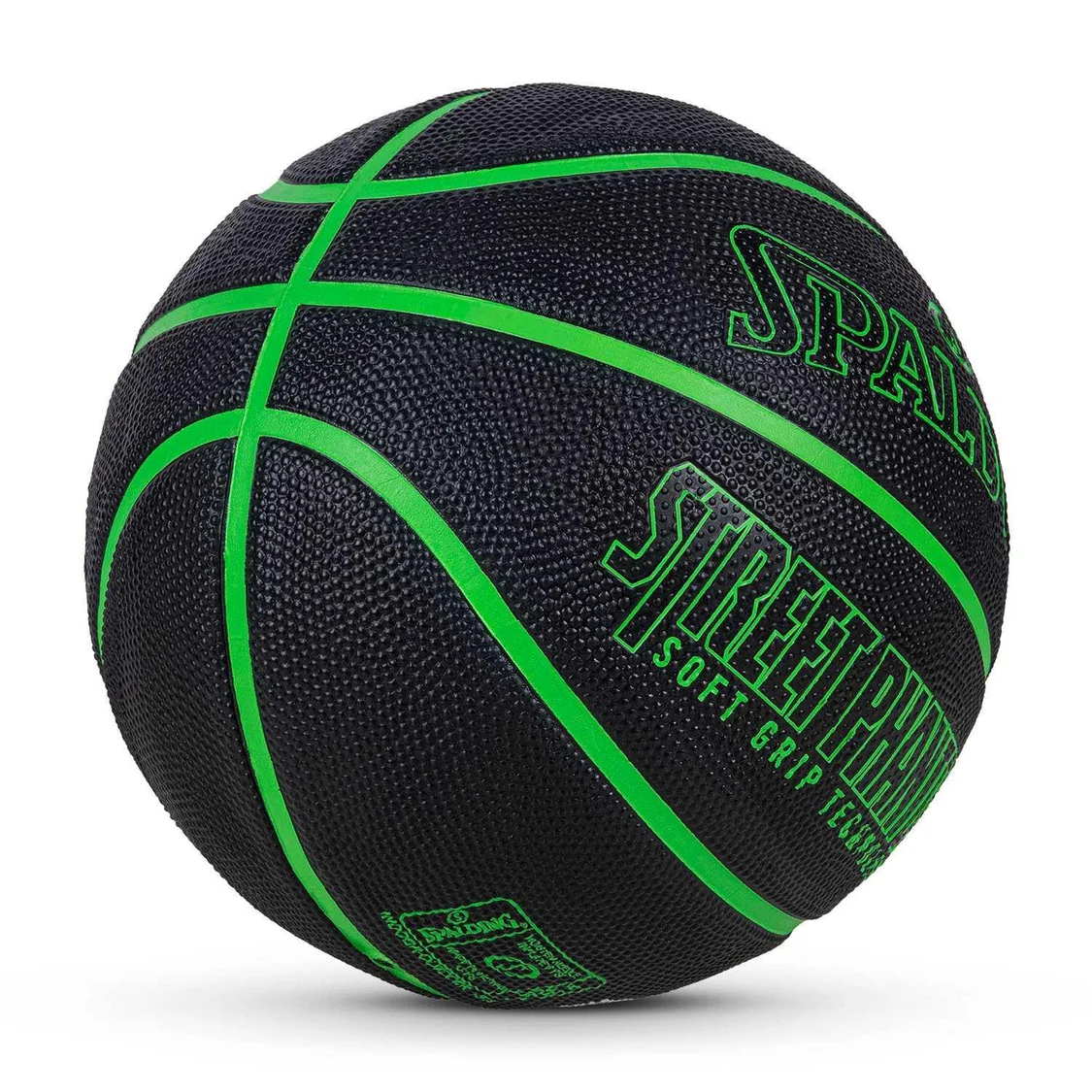 BALÓN DE BASKET SPALDING STREET PHANTOM BLACK/GREEN TALLA 7 - 6