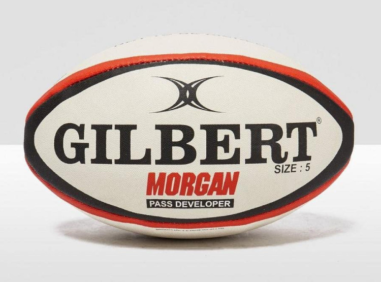 PELOTA RUGBY GILBERT OFFICIAL MORGAN SZ5 BLACK RED - 1