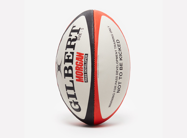 PELOTA RUGBY GILBERT OFFICIAL MORGAN SZ5 BLACK RED - 3